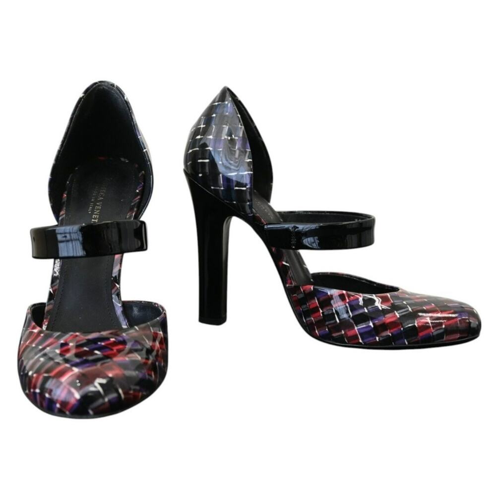 Bottega Veneta Multicolor Printed Patent Leather Pumps Size 37.5